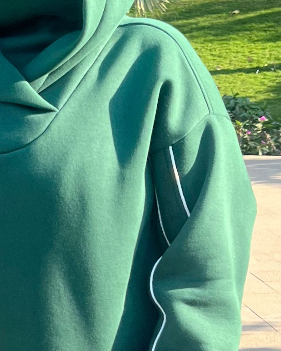 Green Oversized Hoodie Set