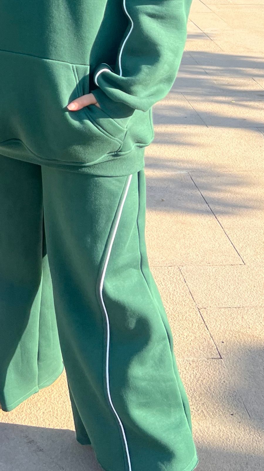 Green Oversized Hoodie Set