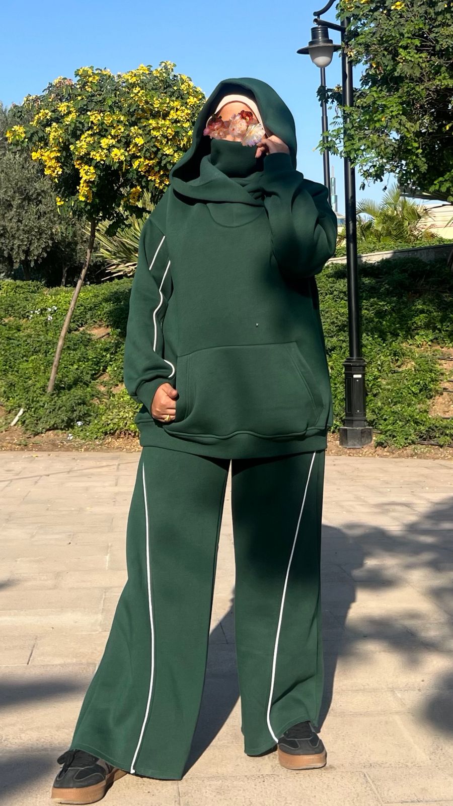 Green Oversized Hoodie Set
