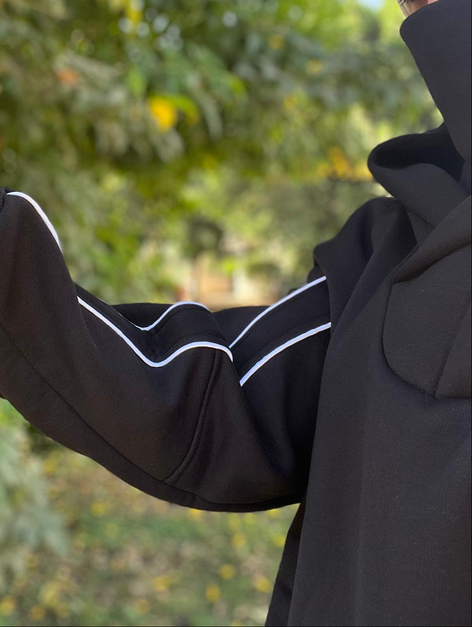 Black oversized hoodie set