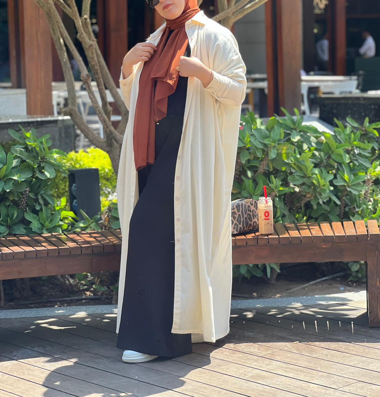 Vanilla Ice Linen Long Shirt Dress