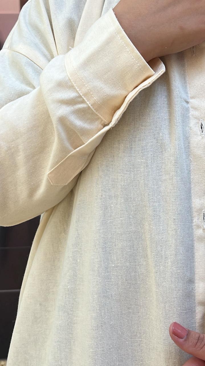 Vanilla Ice Linen Long Shirt Dress