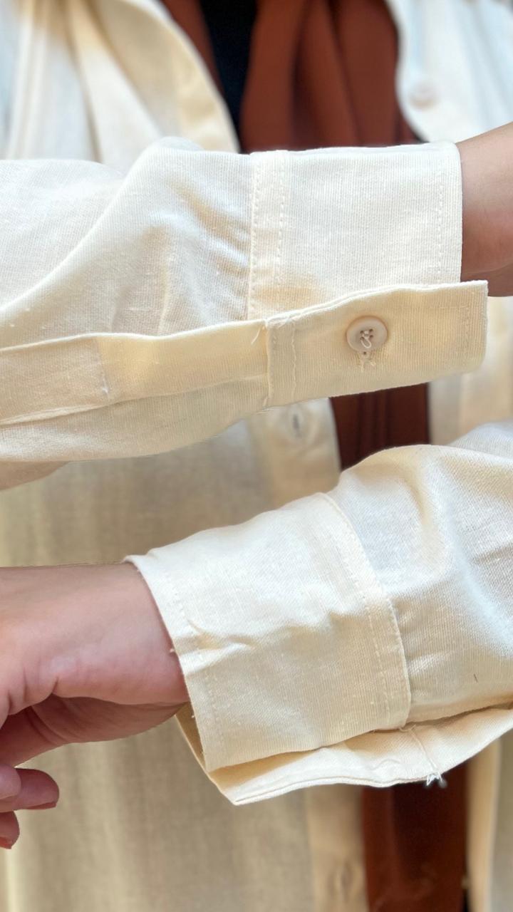Vanilla Ice Linen Long Shirt Dress