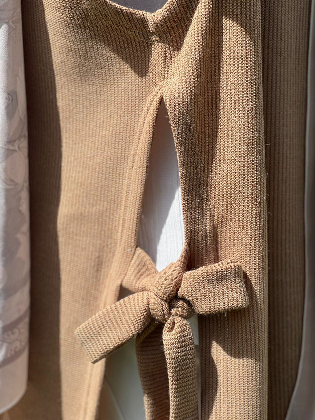 Camel Beige Long Vest