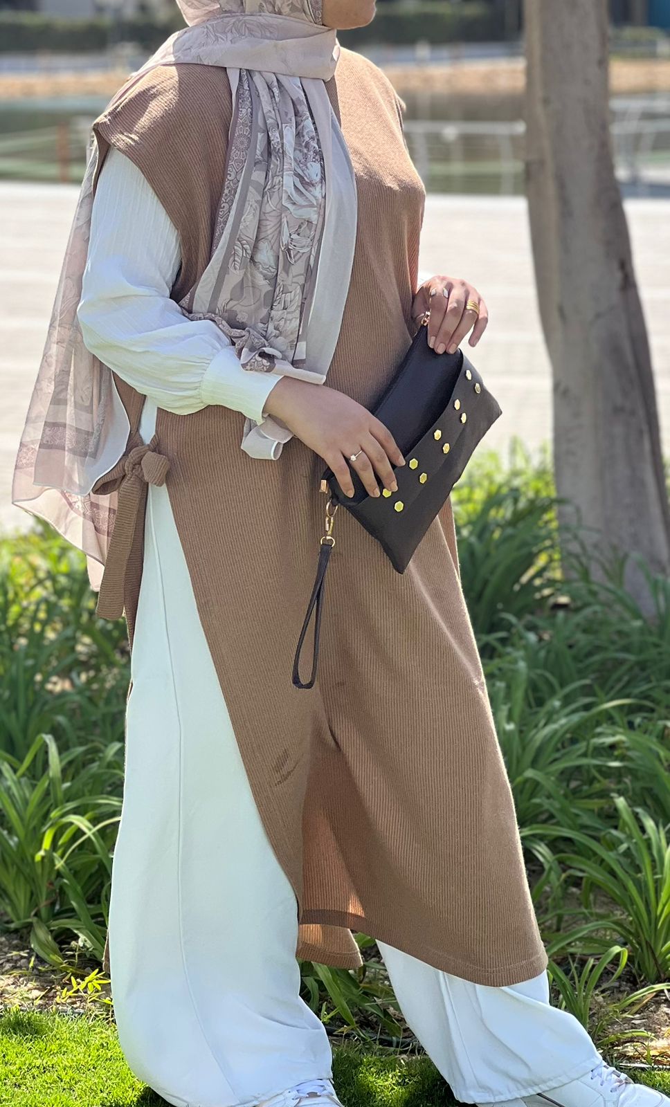 Camel Beige Long Vest