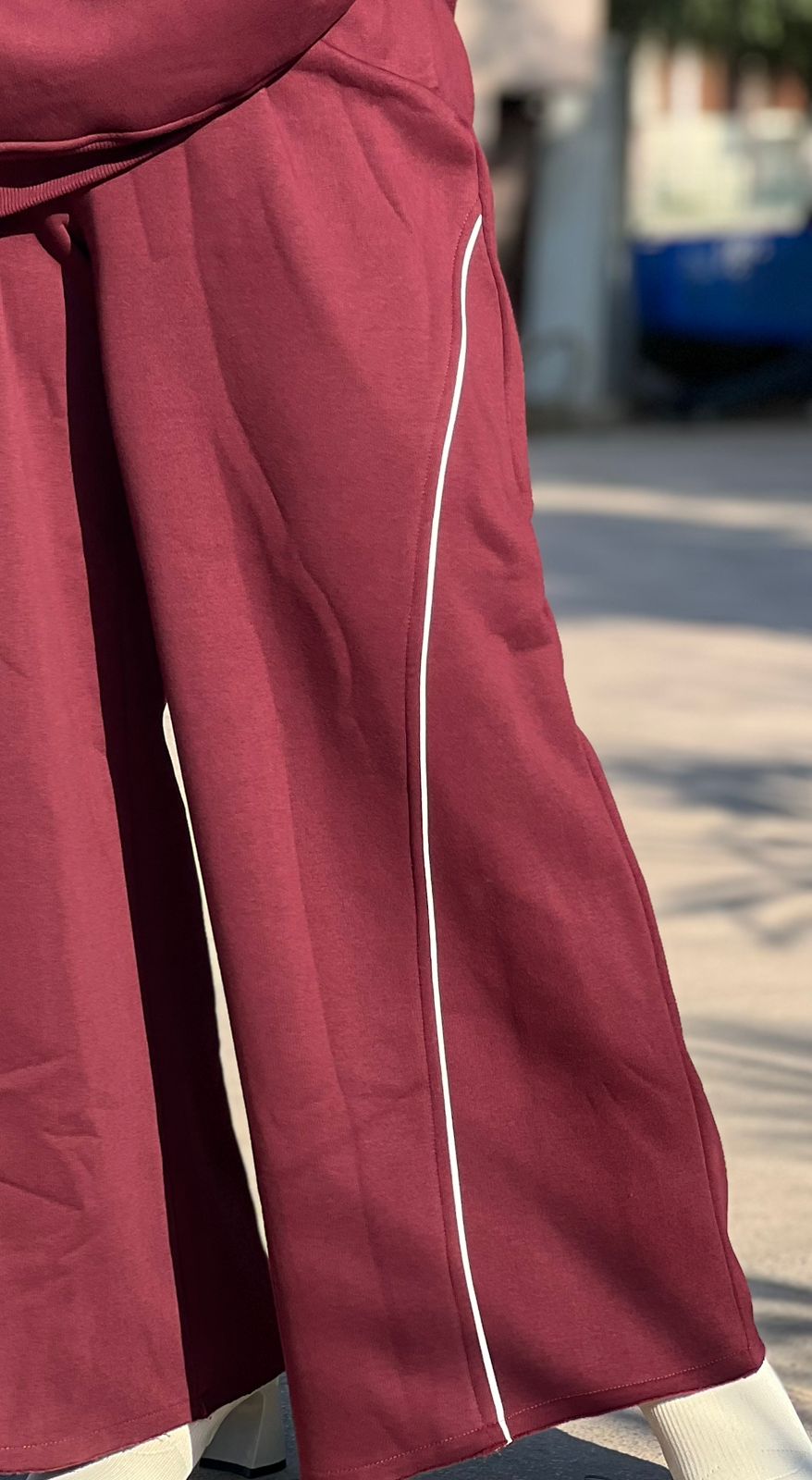 Burgundy Oversized Hoodie Set