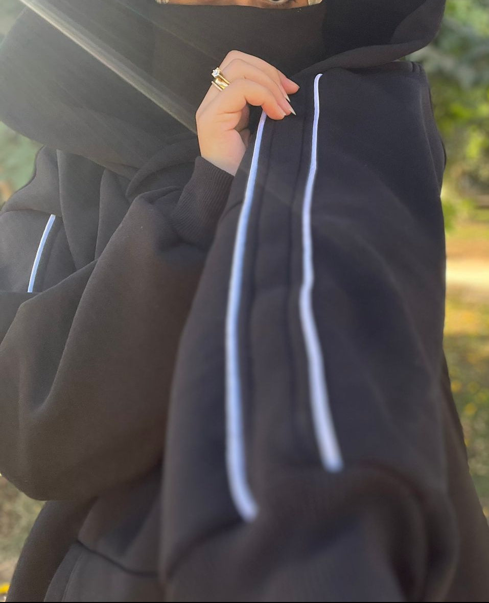 Black oversized hoodie set