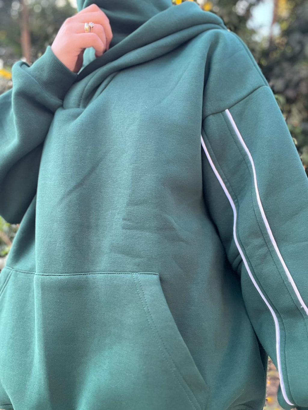 Green Oversized Hoodie Set
